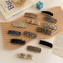 韩国东大门爆款水钻发夹2022网红发卡轻奢满钻复古发卡bb夹发饰品