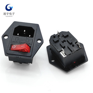 Ac Conjoined Power Socket Ac-303A Three-In-One Fuse with Switch Type Ac Power Socket