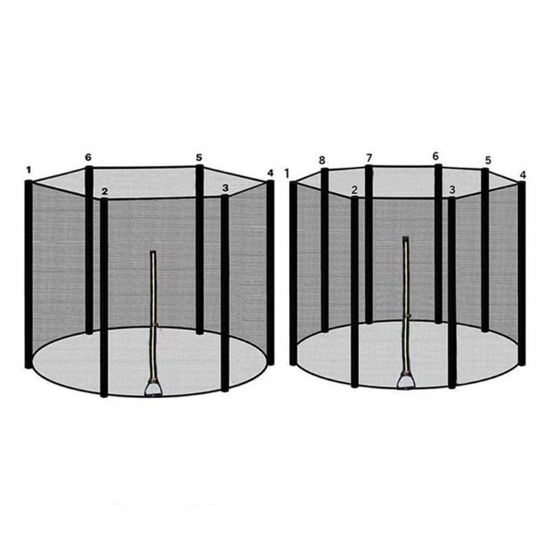 ⑦g 413 1.83/2.44/3.06/3.66m Trampoline Enclosure Durable