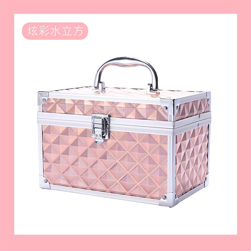 Juego profesional de orejas y masaje de pies KTV caja de herramientas práctica caja de cosméticos con espejo de doble capa abierta única caja de almacenamiento de pestañas de belleza