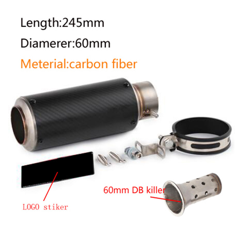 Honda SC Modified – Honda Exhaust pipe - 28-89-round-mouth-carbon-fiber-60mm