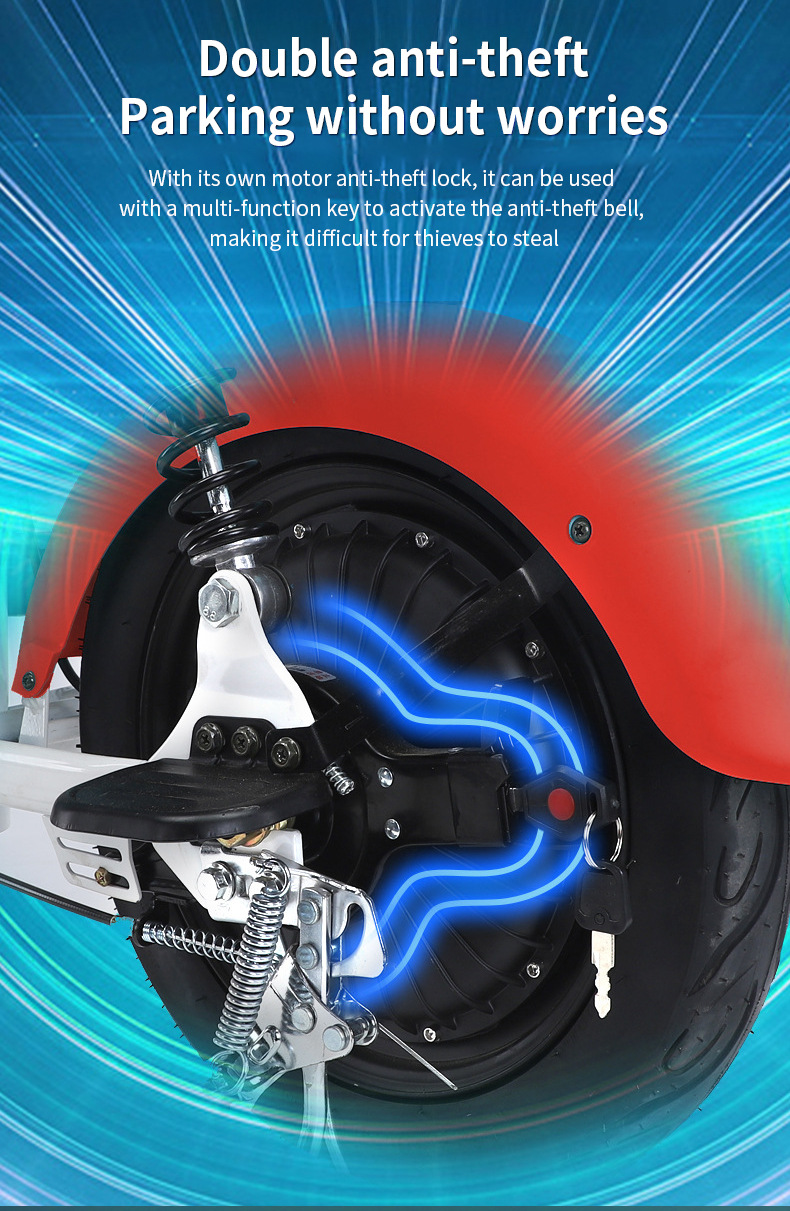 Factory Direct Supply Electric Scooter Battery Car 48V Lightweight Electric Motorcycle Scooter Family Electric Bicycle
