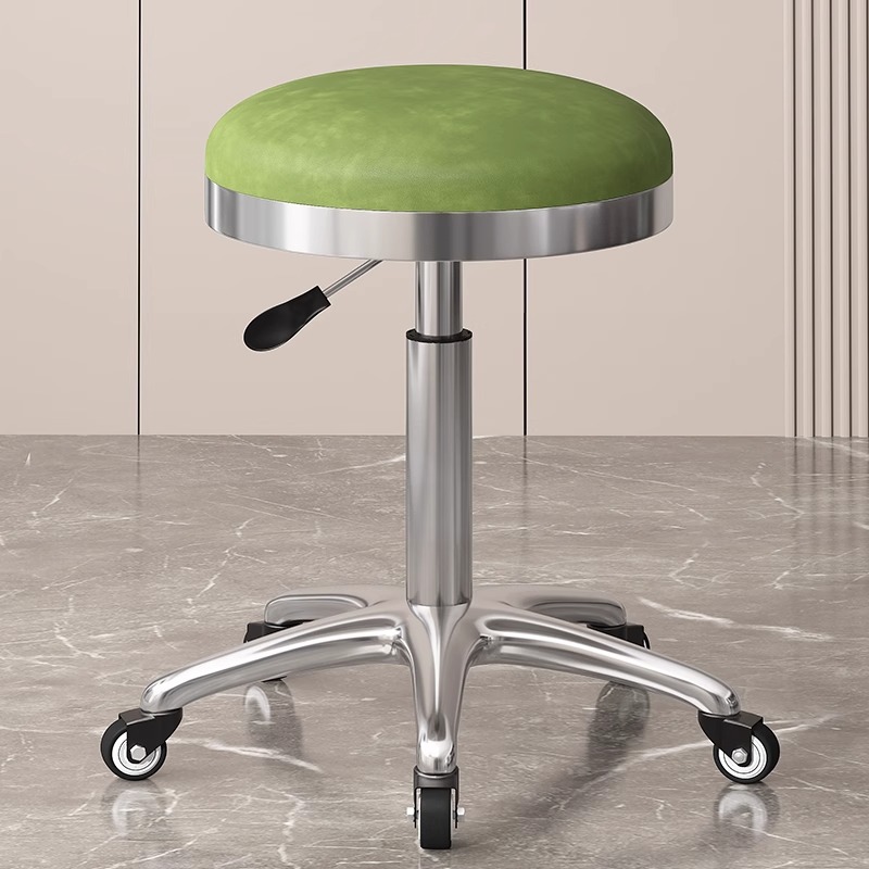 Taburete de belleza, taburete de polea especial para salón de belleza, taburete de peluquería, taburete de peluquería, silla de elevación para manicurista, taburete redondo