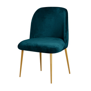 Cross-border velvet stretch simple round low back dining chair cover modern curved chair cover
