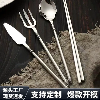 【波塞东海王三叉戟】 维京海盗系列!304不锈钢西餐叉主餐叉沙拉