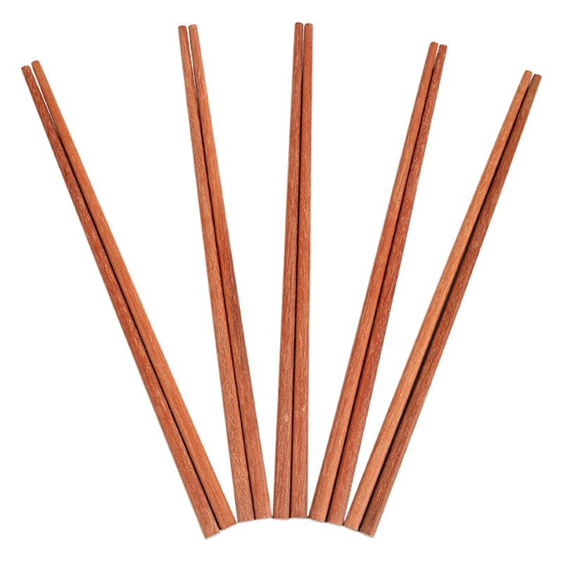 Fábrica de Fujian en stock palillos de sándalo rojo directo saludable y práctico sin pintura sin cera palillos domésticos tallados palillos de madera