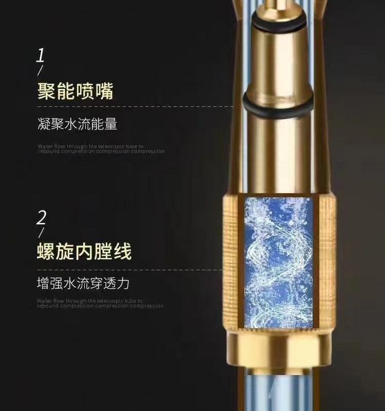 Suitable for car washing high pressure water gun shower direct spray type direct plug water gun household nozzle high pressure car washing water gun suit
