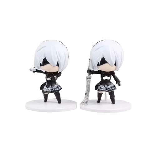 NieR Automata Q Version 2B Miss Black Knife White Sword Q Version Game Peripherals Figures