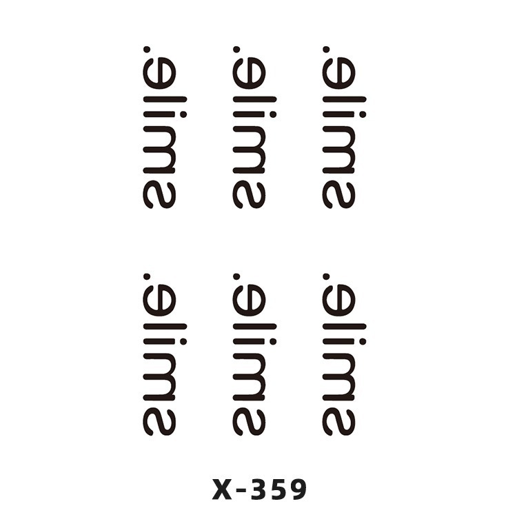 Arco de flor pequeña pegatinas de tatuaje fresco 3D dibujos animados transfronterizo Henna rosa impermeable texto en inglés pegatinas de tatuaje