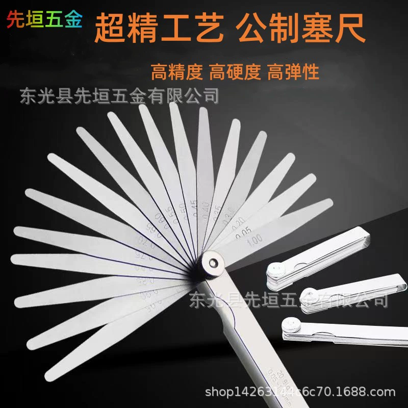 Линейка для измерения зазоров от производителя, клиновидный щуп из нержавеющей стали, коническая линейка, линейка для измерения зазоров, пробный щуп