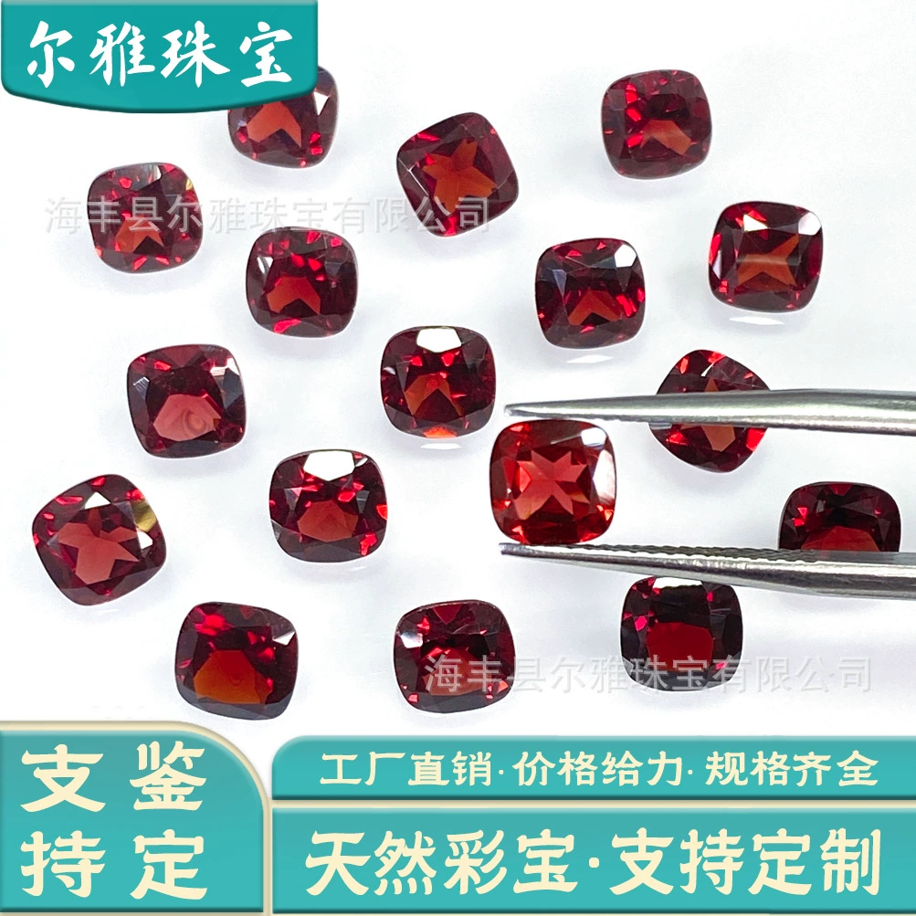 Натуральный гранат, огранка кабошон (кушон/лоцен), для инкрустации в серьги, колье, ювелирные изделия, аксессуары, драгоценный камень