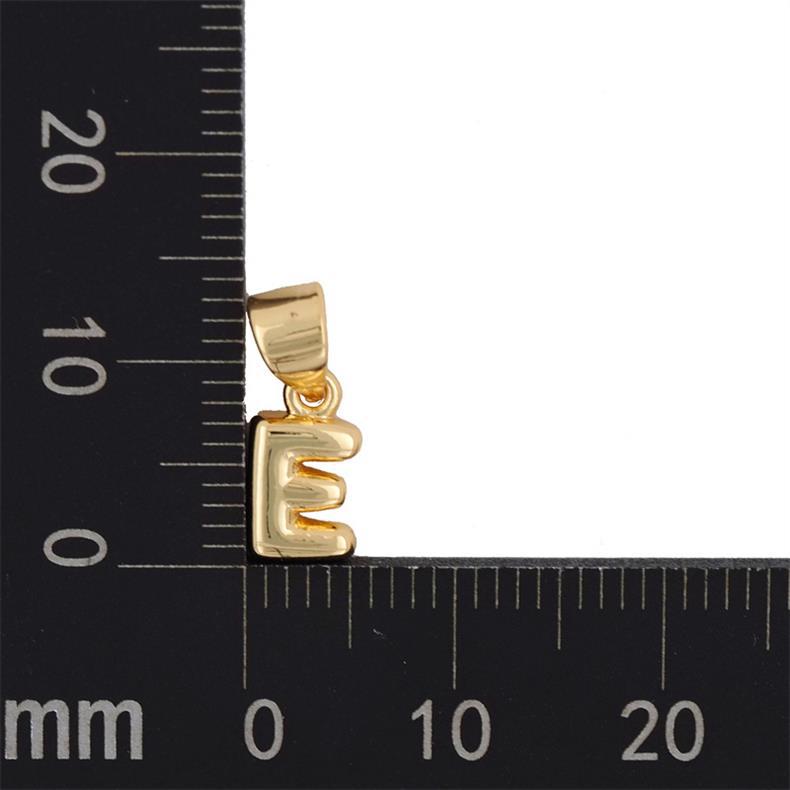 1 Pieza 5mm * 15mm Cobre Chapado En Oro Letra Pulido Colgante display picture 13