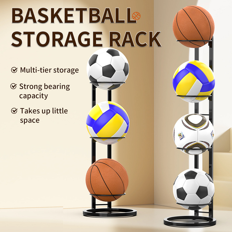 Basketball Storage Rack for Children's Foot Volleyball Placement Rack Kindergarten Indoor Storage Basketball Rack Suitable for Children