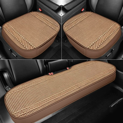 Seat cushion, seat cover Non-Slip, No-Tie Seat Cover, Universal - brown-all-inclusive-three-piece-set