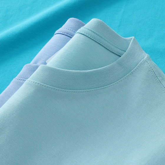 Pure cotton heavyweight round neck t-shirt custom printed logo advertising shirt class clothing custom-made group short sleeve work clothes printing wholesale