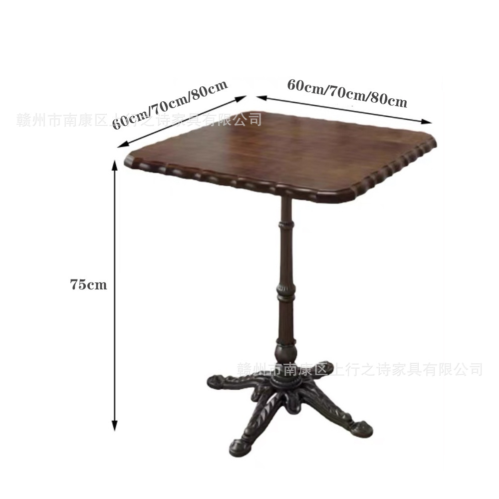 Mesas y sillas de cafetería retro Sillas de comedor de estilo chino americano Sillas de restaurante occidental Sillas y sillas de cafetería Un juego completo de mesas de taberna