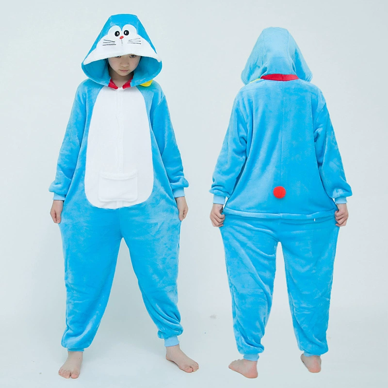 Demi-season flannel children's cartoon pijama, dinosaur, increased thickness, wholesale