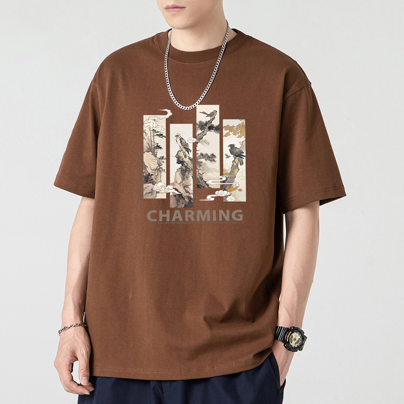Camiseta de algodón de manga corta para hombres, ropa de verano para hombres, marca de moda para hombres, camiseta de algodón de media manga nueva, ropa de hombre image 11