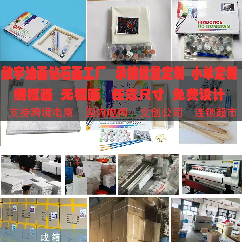 欧式北欧数字油画批量定制工厂帆布画装饰画挂画人物风景实木客厅