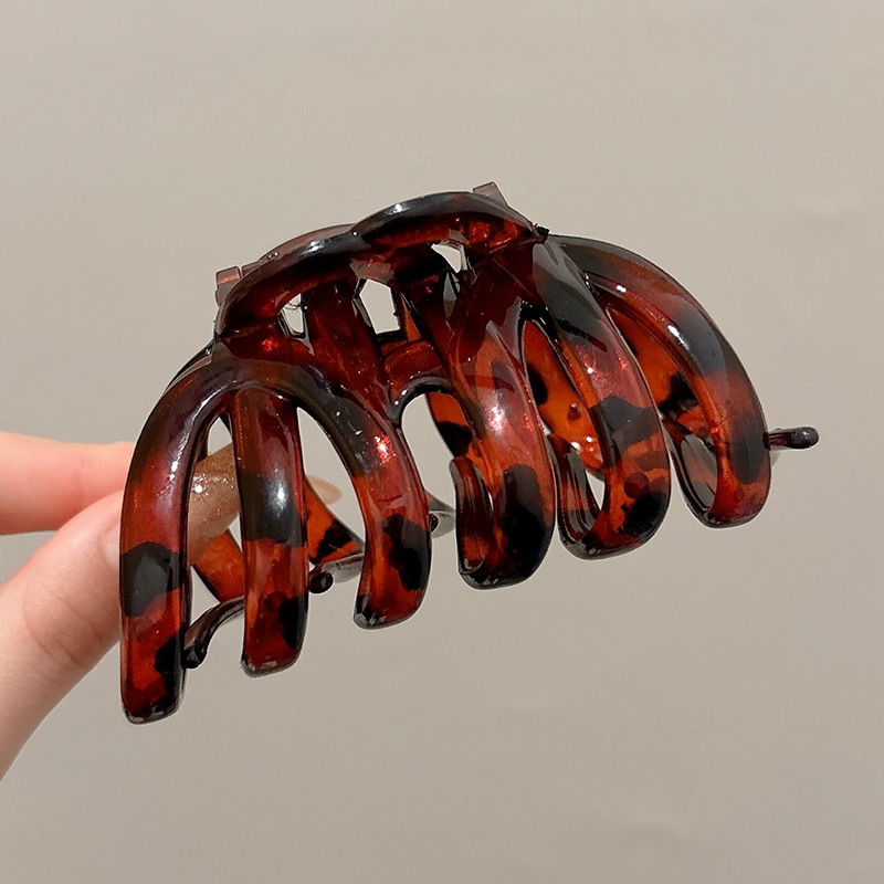 Gran volumen de cabello, horquilla larga, sentido avanzado femenino 2025 nuevo clip de agarre completo, clip de tiburón, tocado, horquilla