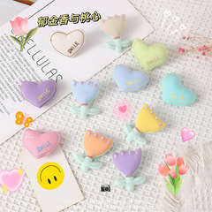 夏季新款鬱金香花花胸針批發配飾可愛桃心箱包裝飾配件diy小禮品