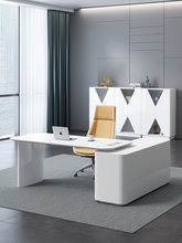 烤漆老板桌时尚简约白色经理桌办公桌大班台主管桌子办公家具