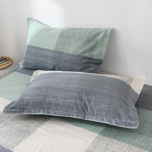 Pillowcase pillow case one pair autumn washed cotton brushed modern simple adult four-piece set quilted pillow core wholesale