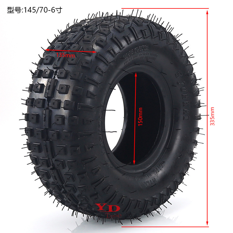ATV ATV lawn car sightseeing car tire 145/70-6 inch rubber vacuum tire 145x70-6