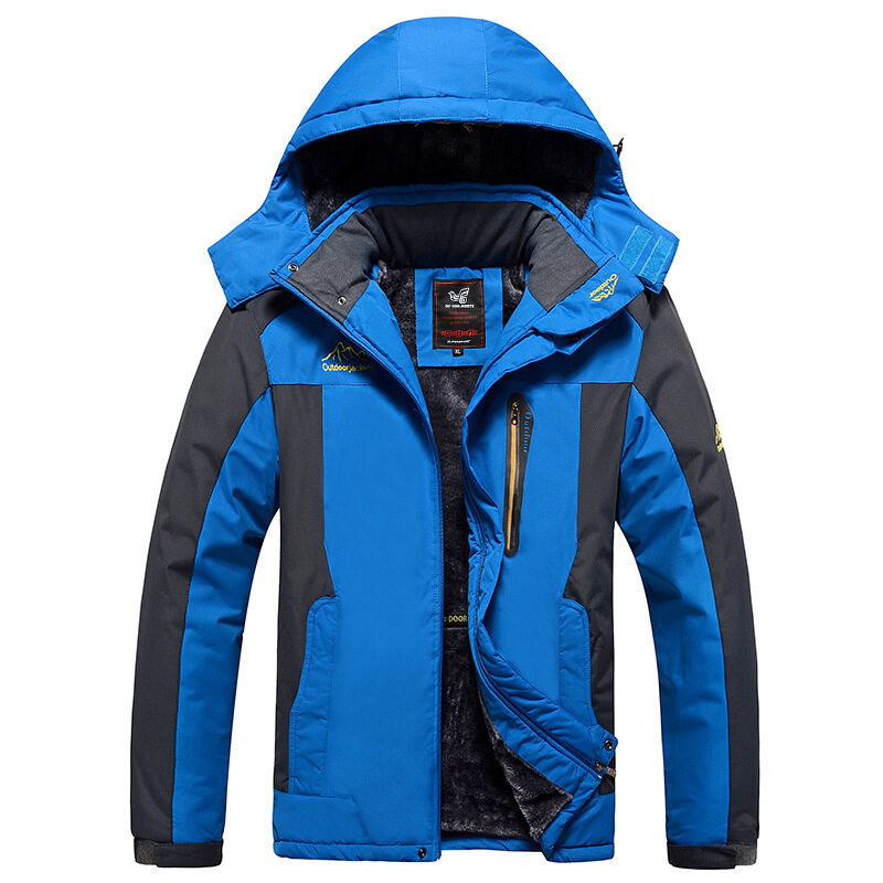 Chaqueta de algodón gruesa con forro polar para otoño e invierno, estilo casual, cálida, para hombre, talla extra grande, para actividades al aire libre. image 4