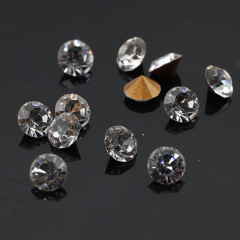 白色美甲尖底鑽5A白鑽高仿捷克鑽超閃迷你尖底水鑽鑽石飾品輔料