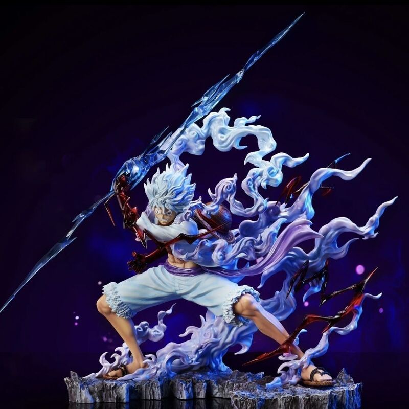 One Piece [Large Premium Edition] Firmly Holding Thunderbolt Gear 5 Nika Luffy Model Ornament Figure Gift