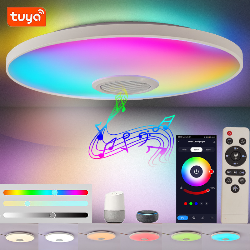 Tuya Smart Ceiling Light Three-Proof Lamp Wifi Bluetooth Music Rgb Remote Control Lighting Music Lighting Fixture Tuya Smart Ceiling Light Three-Proof Lamp Wifi Bluetooth Music Rgb Remote Control Lighting Music Lighting Fixture