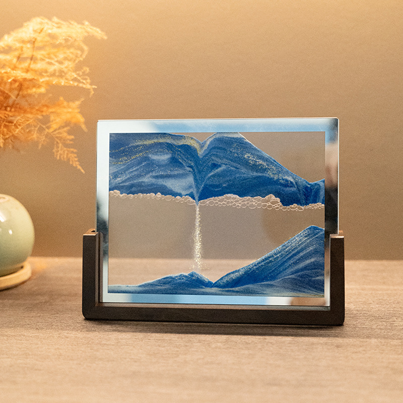 3D 플립 수영장 그림 장식품 유리 공예 선물 홈 장식 회전 광장 수영장 그림 집들이 선물