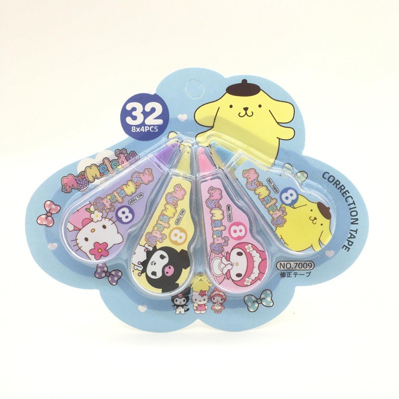 Comercio exterior nuevo Sanrio cinturón de corrección papelería de escuela primaria lindo mini cinturón de corrección de curomi cinturón de corrección de errores