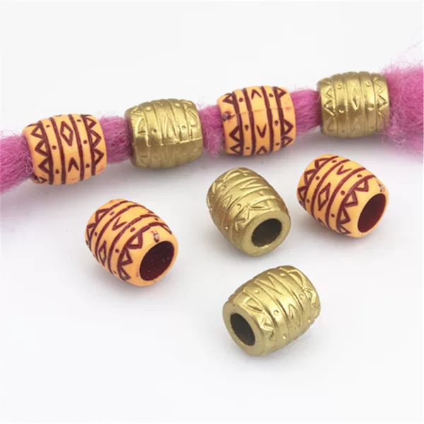 Dreadlock Accessories, Hair Ties, Braided Hair Decorations, Plastic Imitation Wood Large Hole Beads, DIY Accessory Parts