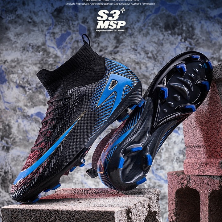 Nuevos zapatos de fútbol de alto nivel, estudiantes juveniles, zapatos de entrenamiento antideslizantes de césped al aire libre, zapatos de fútbol de clavos cortos para hombres y mujeres