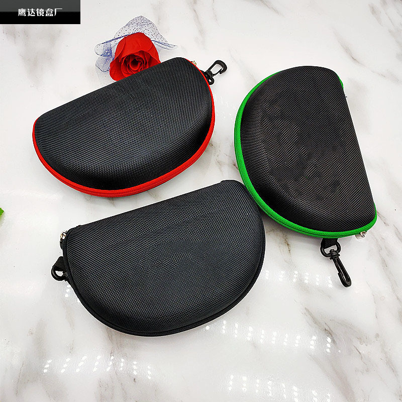 Large Black Oxford Cloth Eva Glasses Case, Basketball Goggles Case, Swimming Goggles Zipper Case, Ski Goggles Case