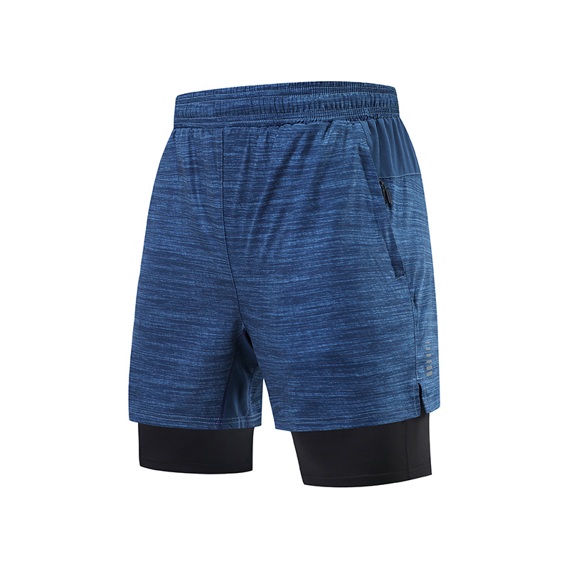 2022 nuevos pantalones cortos de fitness de dos piezas falsos de los hombres pantalones de entrenamiento de baloncesto de alta elasticidad pantalones cortos deportivos de doble capa de secado rápido