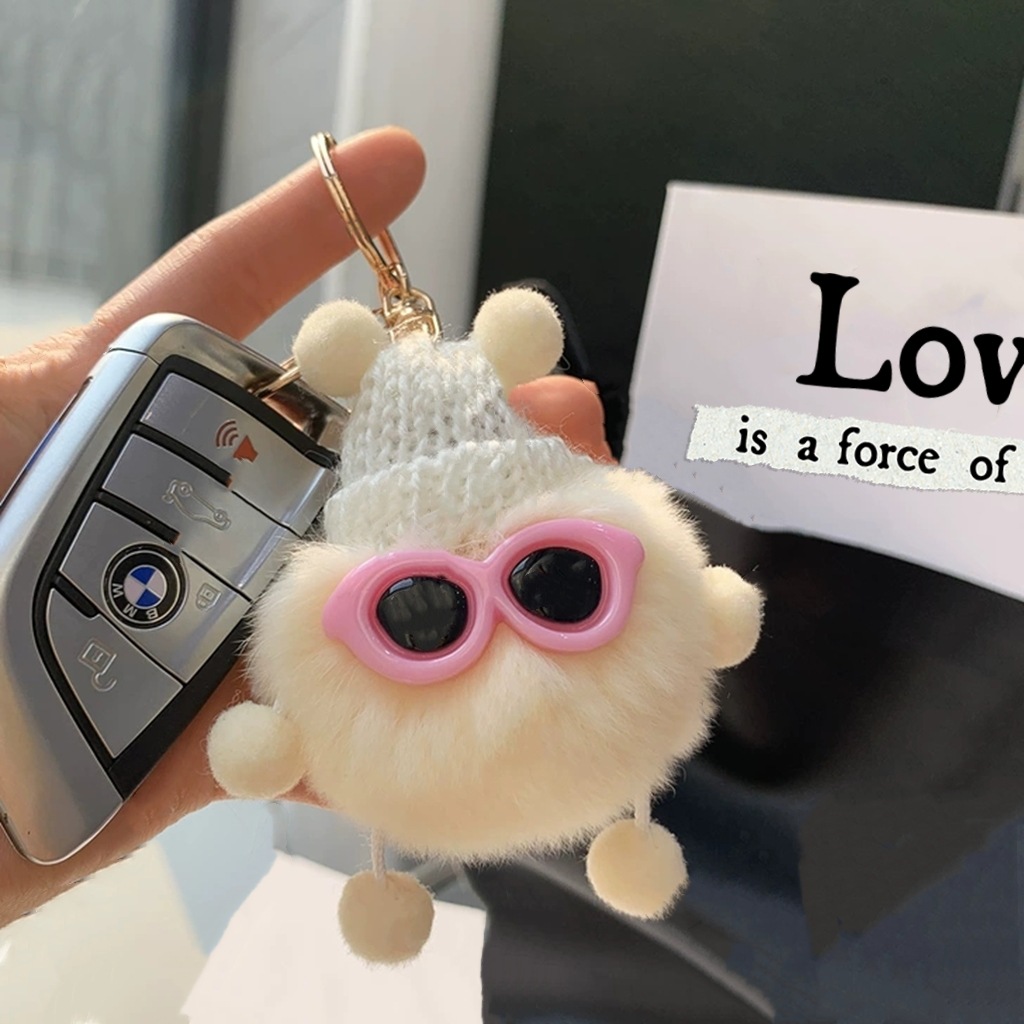 Real Rex conejo pequeña cerda de piel Elf ins Internet celebridad Lindo bolso adornos felpa muñeca coche llavero colgante