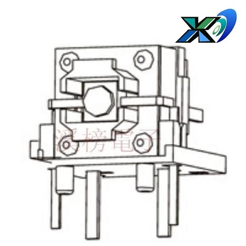 按钮带灯开关侧插 侧面按键带灯开关卧式  轻触开关带灯90度侧按