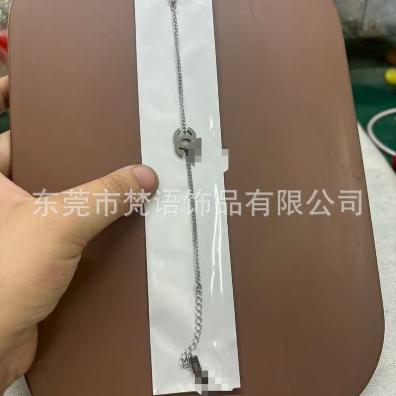 跨境新品小香家双cc不锈钢   18K手链项链钛钢女时尚热款首饰批发|undefined