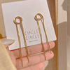 Silver needle, advanced retro earrings from pearl with tassels, silver 925 sample, high-quality style, bright catchy style