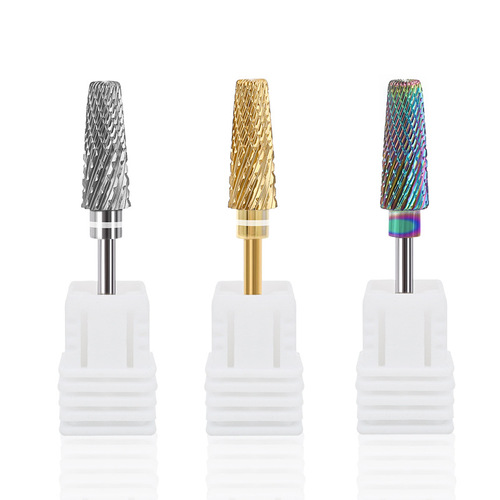 Cross-border direct supply of manicure tungsten steel polishing head for quick nail removal and pre-processing to remove dead skin and two-way nail removal and polishing head collection