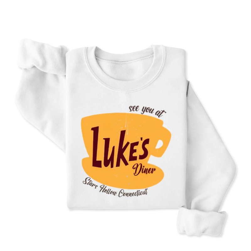 Cross-border foreign trade new printed round-neck sweatshirt, creative print casual everyday pullover round-neck sweatshirt