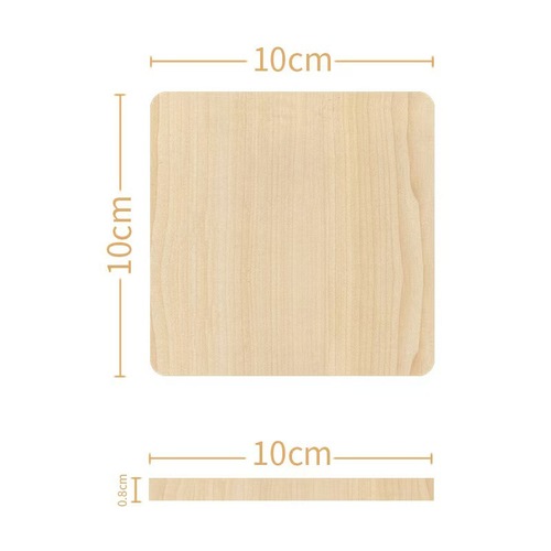 Wooden Coasters, Pine DIY Hand-Painted Round & Square Wooden Pieces, Home-Use Solid Wood Coasters, Wooden Tabletop Heat-Resistant Mats