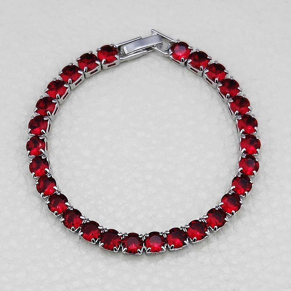 Hip Hop Tennis Armband Handstück Mehrfarbiges Zirkon Armband Damen Volldiamant Nicht verblassend S5787_voghion.com