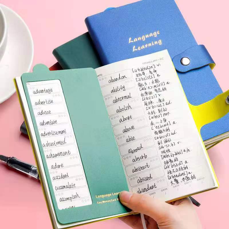 Kaba Bear Inglés palabras de memoria artefacto portátil de palabras de bolsillo libro de memoria de curva japonesa y coreana