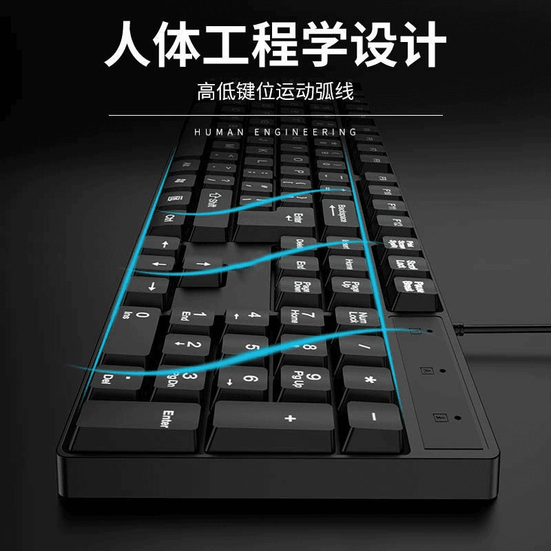 Laptop, keyboard, mouse, mechanical mute set for office, wholesale