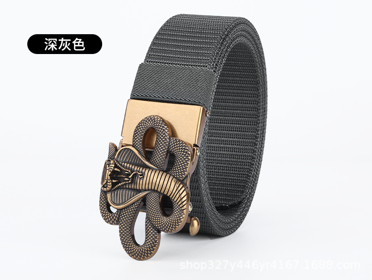 Gugeti hombres hebilla automática cinturón táctico de entrenamiento militar al aire libre casual jeans 12 Zodiaco serpiente hebilla overoles cinturón