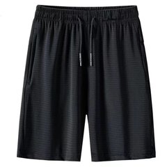 氷糸網眼半ズボン夏男季士速乾運動ズボンの薄いカジュアルな外着はゆったりしています。